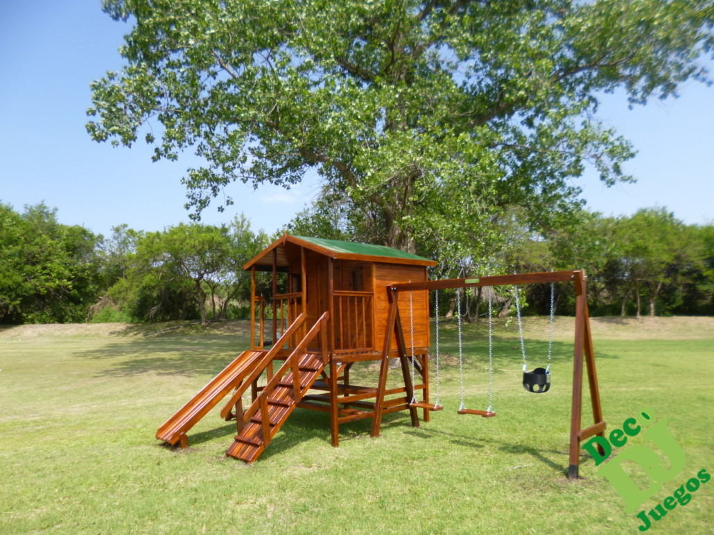 Juegos infantiles de madera  Casas de troncos, Parques infantiles, Juegos  infantiles para exterior